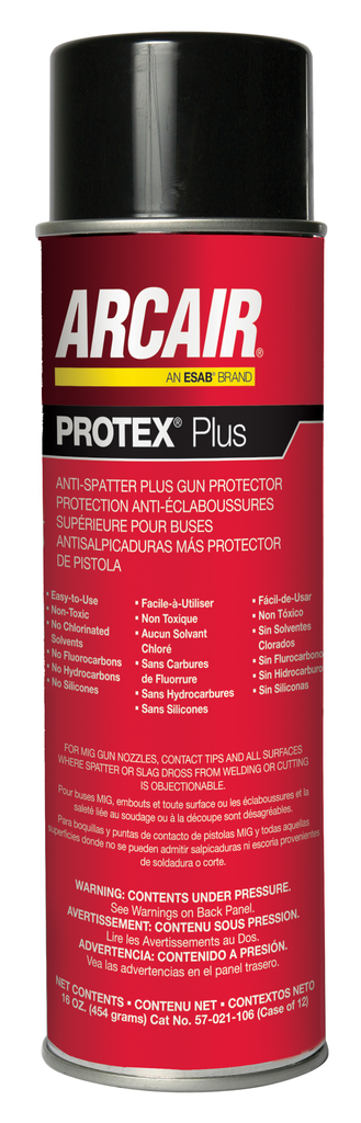 Arcair, 57021106, Anti-Spatter Spray, 16 oz, PROTEX Plus, Environmentally Safe, Pack of 12