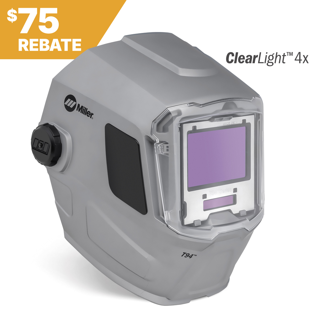 Miller Electric, 296792, Welding Helmet, 4 Arc Sensors, Variable Shade 2.5, 8-13, Nylon, Grind Mode