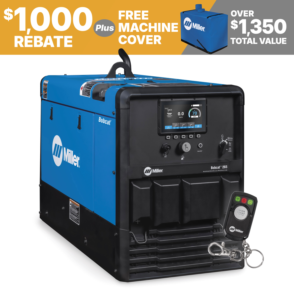 Miller Electric, 907826001, Engine-Driven Welder, 11000 W; 265 A Max, 11 gal Fuel Tank, Kohler Engine