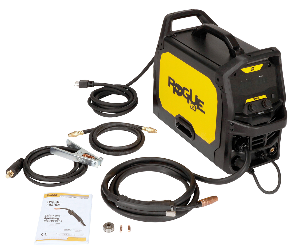 ESAB, 0700301081, MIG Welder, 125 A, 120 V, Single Phase, 3 m (10 ft) MIG Gun, IP23S Rated