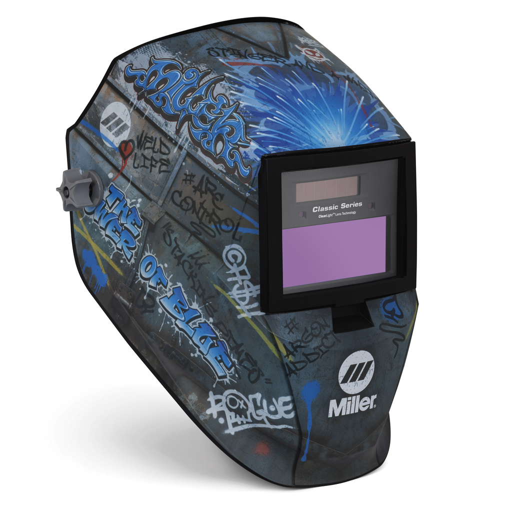Miller Electric, 299618, Welding Helmet, Variable Shade 3, 8-13, Digital, 2 Arc Sensors, Street Sparks