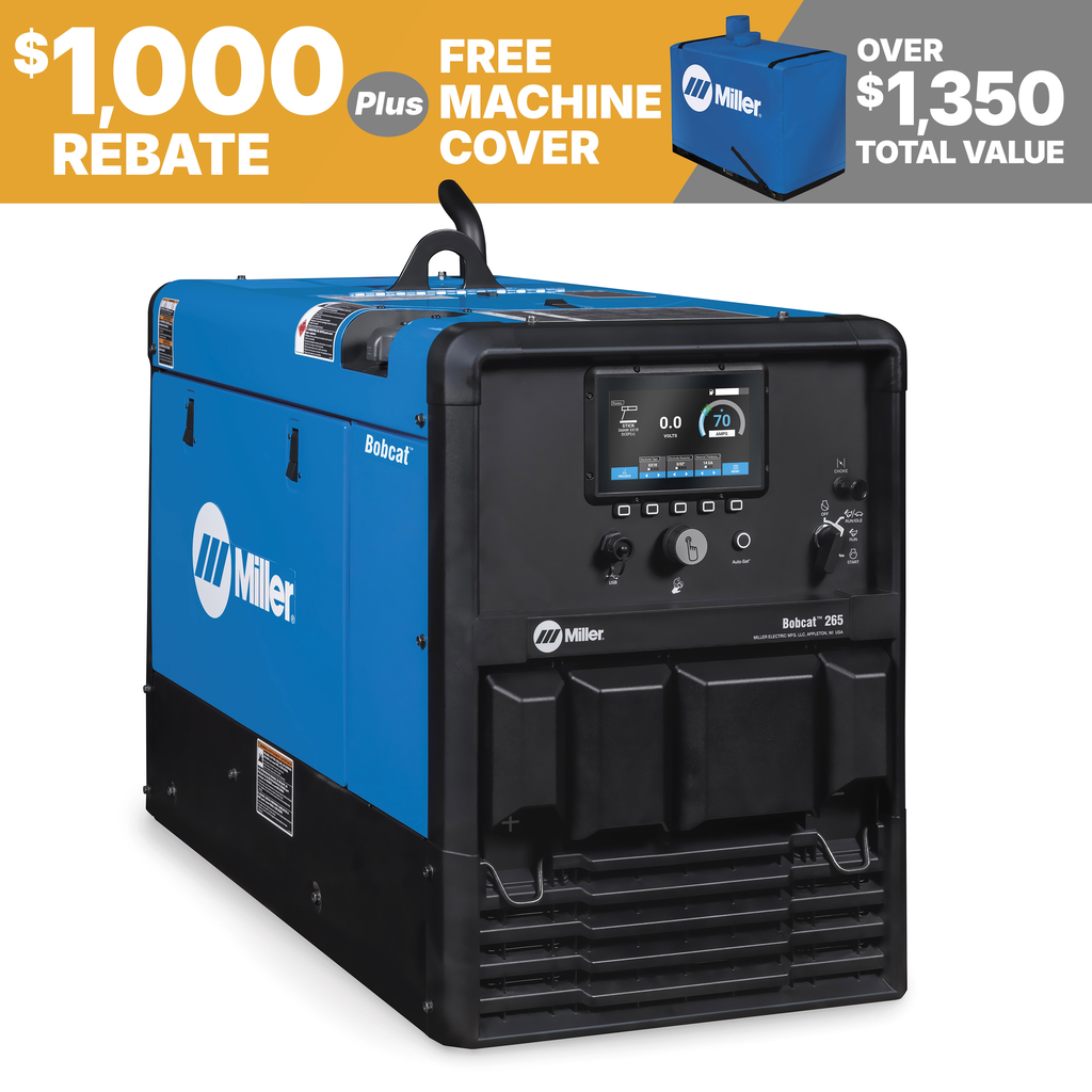 Miller Electric, 907848, Engine-Driven Welder, 23 hp; 11 gal, Gasoline, 265 A, 37.06 in; 20.13 in; 26.5 in