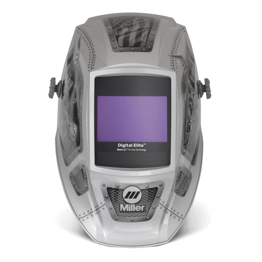 Miller Electric, 299617, Welding Helmet, ClearLight 4x, Variable Shade 8-13, 4 Arc Sensors, Nylon Shell, Grind/Weld/Cut/X-Mode