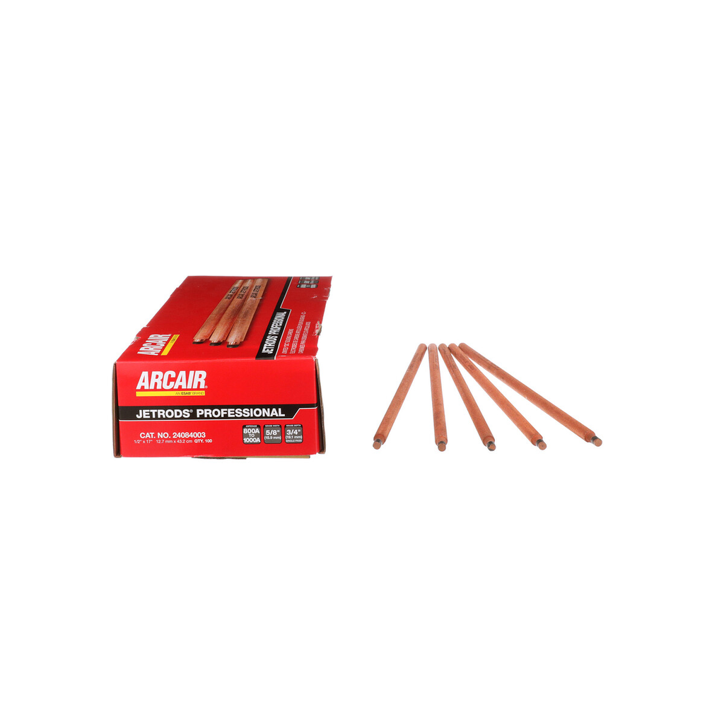 Arcair, 24084003, Arc Gouging Electrode, 1/2 in; 17 in; 850 - 1000 A; DC Jointed Coppercald
