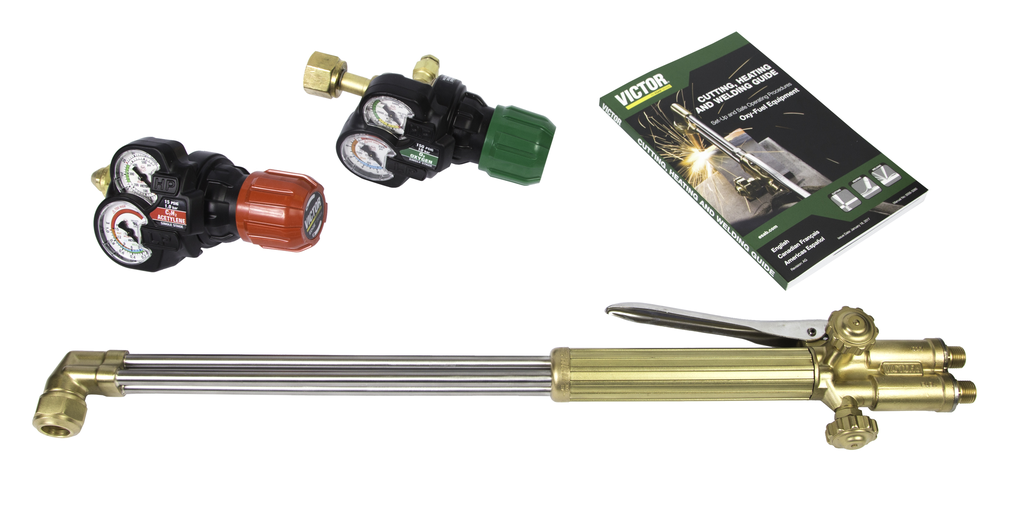 Victor, 0384-2140, Cutting Torch Outfit, 90 Torch Head, Medium Duty, Acetylene, Includes Regulators and Accessories