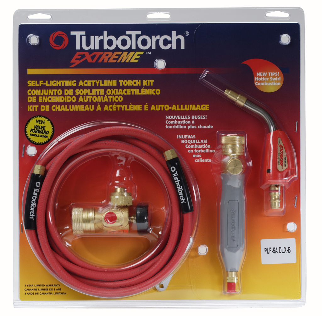 TurboTorch, 0386-0865, Self Lighting Torch Kit, Acetylene; 12 ft Hose, CGA 520, PL-5A Tip