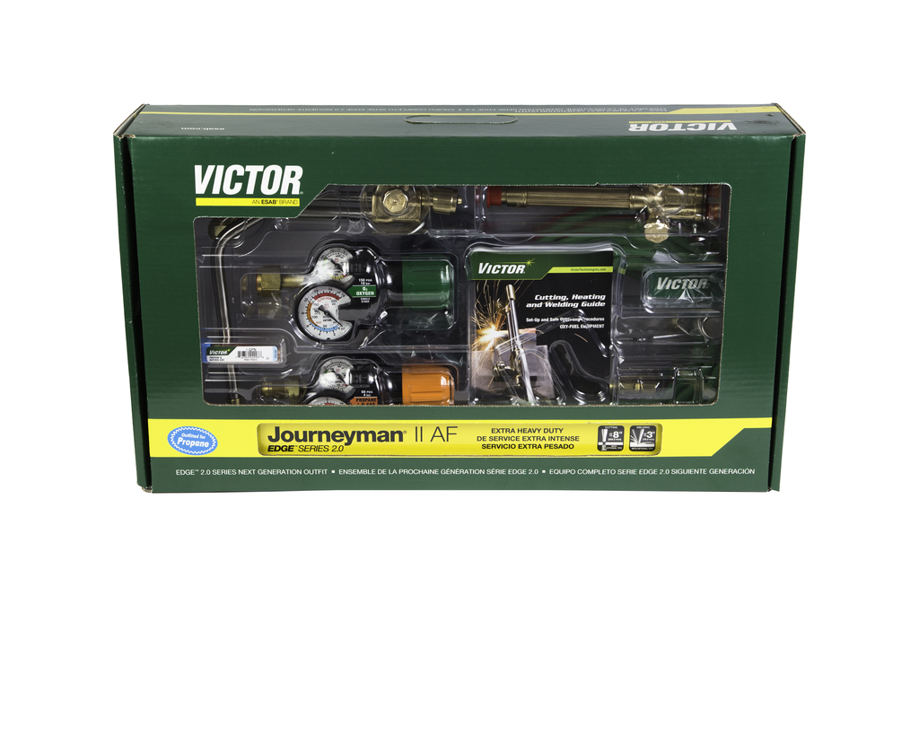 Victor, 0384-2112, Cutting/Heating/Welding Outfit, Heavy Duty, Propane, 90 , Includes Regulators & Torch