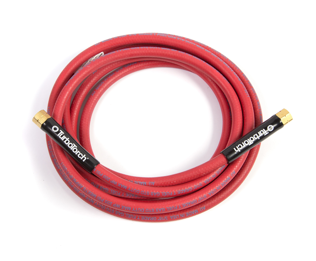TurboTorch, 0386-1090, Hose, 12 ft, Acetylene, Rubber, "A" Fitting