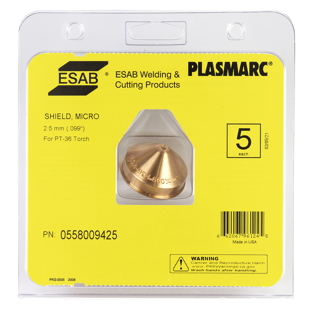 ESAB, 0558009425, Nozzle, 2.5 mm; PT-36, Package of 5