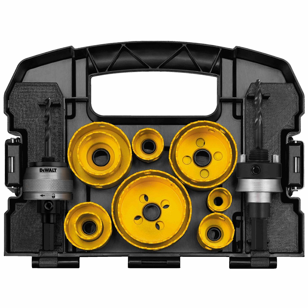 DEWALT, D180005, Hole Saw Kit, 13 Piece, Master Set, Adjustable Bushings