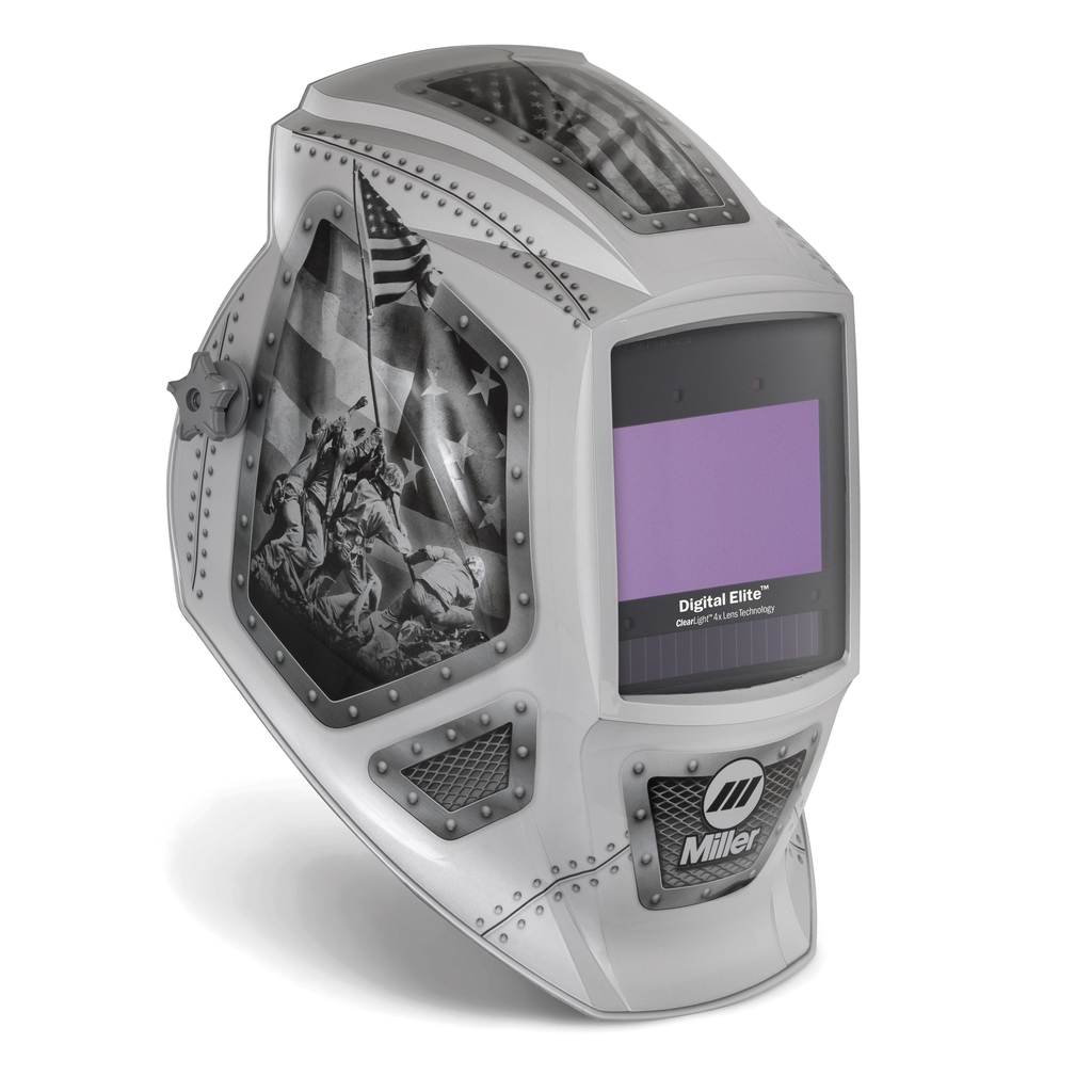 Miller Electric, 299617, Welding Helmet, ClearLight 4x, Variable Shade 8-13, 4 Arc Sensors, Nylon Shell, Grind/Weld/Cut/X-Mode