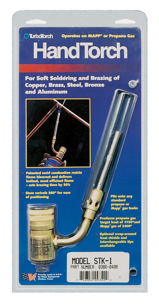 TurboTorch, 0386-0408, Torch, MAP-PRO; Propane, Brass/Alloy, ST-1 Tip, 1200 BTU