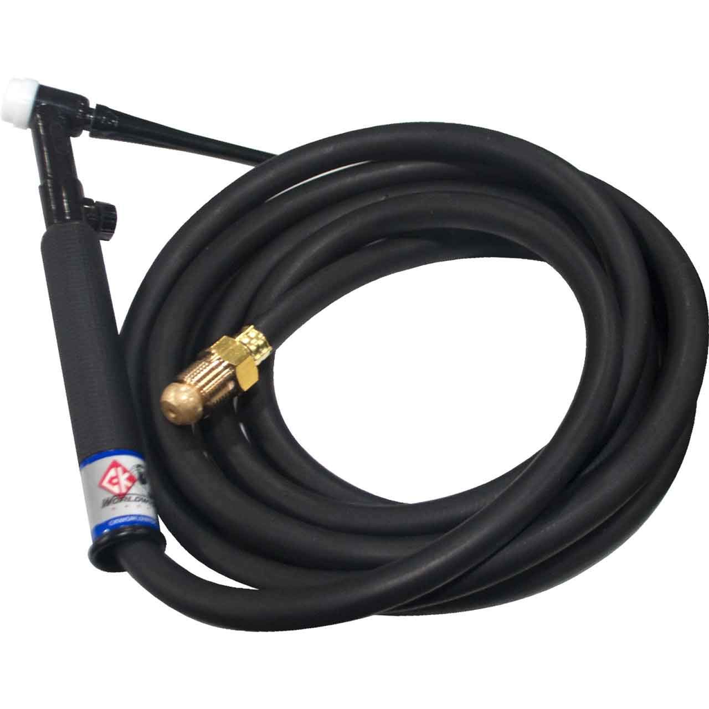 CK Worldwide, CK26V-12-R FX, TIG Torch, 200 Amp; Gas-Cooled, Flex Head, 12.5 ft Standard Cables