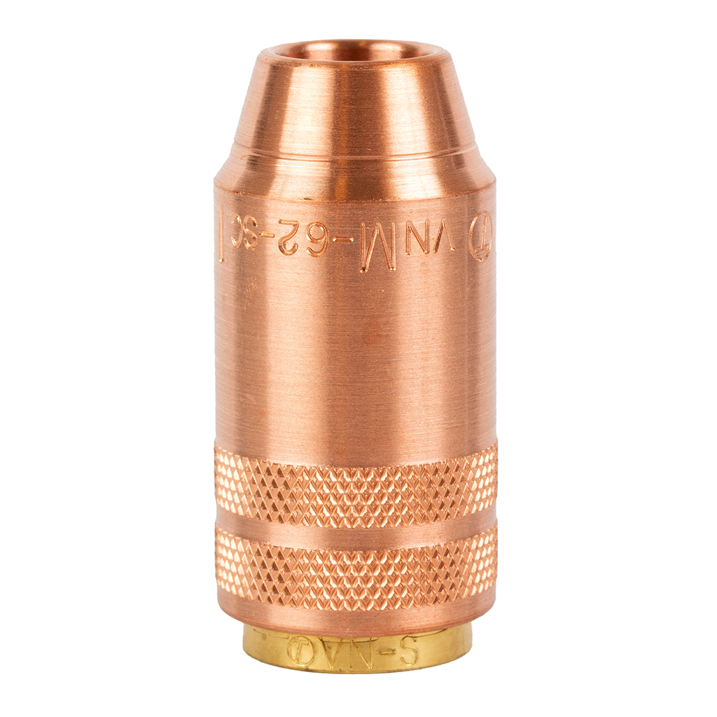 Tweco, 12401860, Slip On Nozzle, VELOCITY2TM MEDIUM DUTY, 1.2 in x 1.2 in x 2.56 in, Brass/Stainless Steel