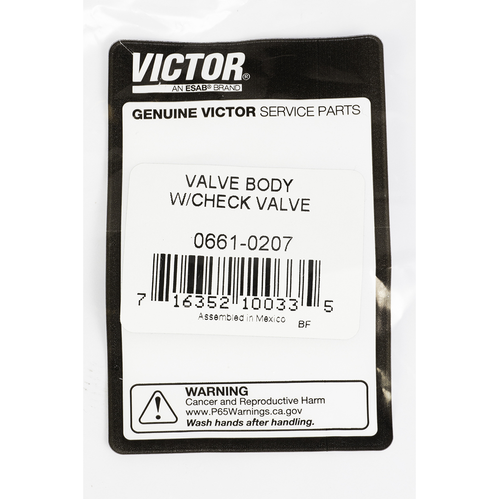 Victor, 0661-0207, Valve Body, Check Valve, Handle Type, 1 x 5 x 7.2 in