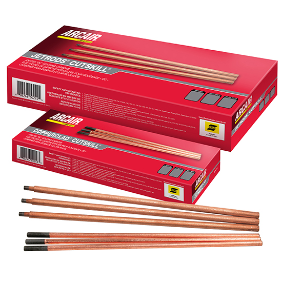 Arcair, 22043003HC, Hollow Electrode, 1/4 in, 12 in, Copperclad, 450-600 A