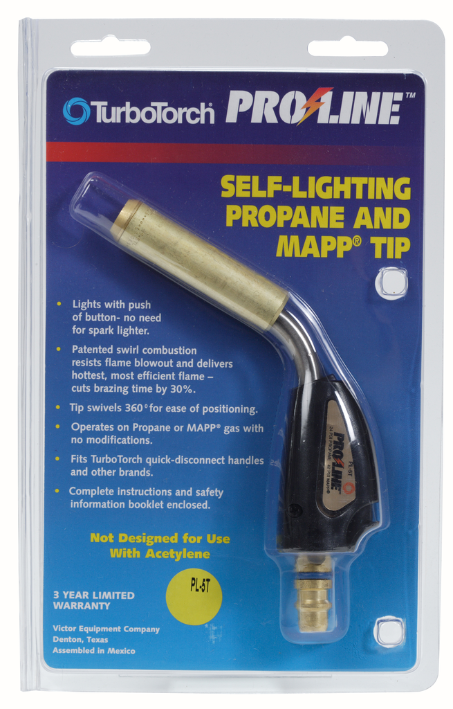 TurboTorch, 0386-0823, Replacement Tip, PL-5T, Brazing and Soldering, 1/2" - 2", MAP-PRO/Propane, Brass/Alloy