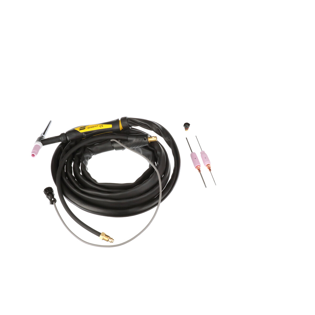 ESAB, 0558102493, TIG Torch, 200 A, Air Cooled, 12.5 ft, Rigid Head