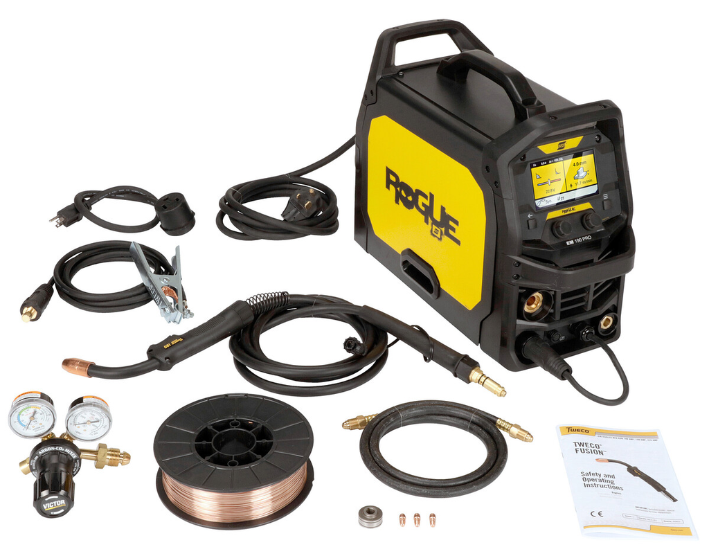 ESAB, 0700301083, MIG Welder, 190 A, 230 V, 10 ft Cable, MIG/MAG; Flux-Cored, 1 Phase