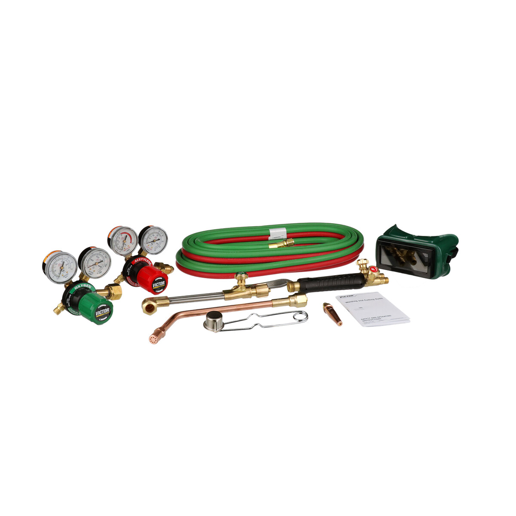 Victor, 0384-2543, Acetylene Outfit, G Series, Medium Duty, 9/16"-18 Outlet Connection, CGA-540; CGA-510