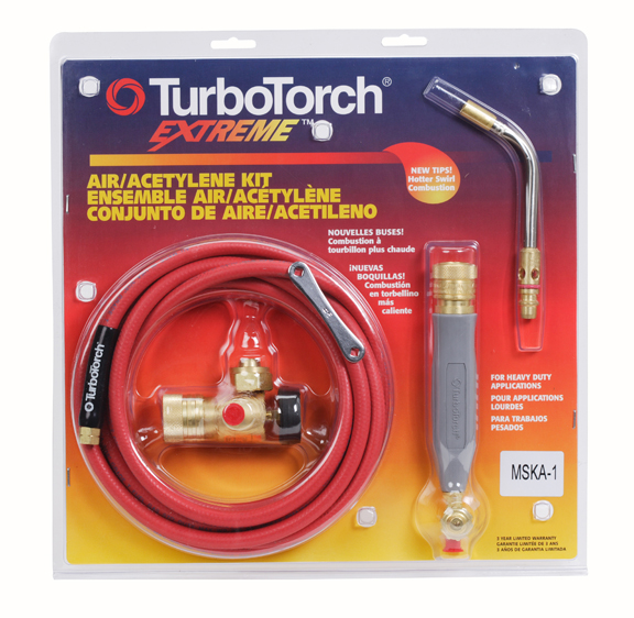 TurboTorch, 0386-0366, Torch Kit, MSA-8 Tip; 3.2 in Length, Acetylene, 12 ft Hose