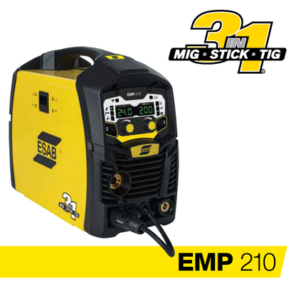ESAB, 0700503200, Multi-Process Welder, 10-200 A, 115/230V, Includes Tweco 180A MIG Torch, Max Plate Thickness 3/8 in.