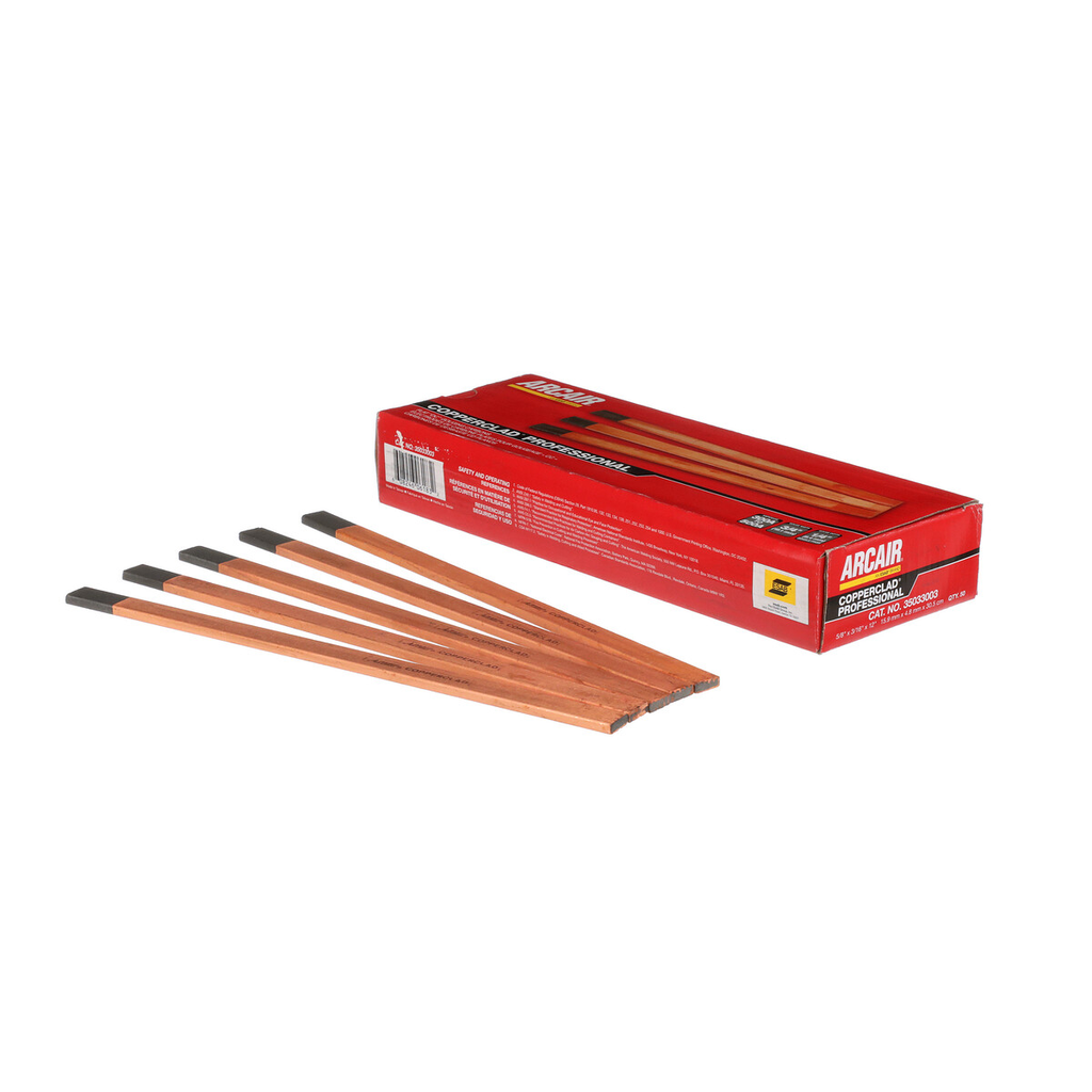 Arcair, 35033003, Arc Gouging Electrode, 5/8" x 3/16", 12 in, Copperclad, DCEP, 300-500 A