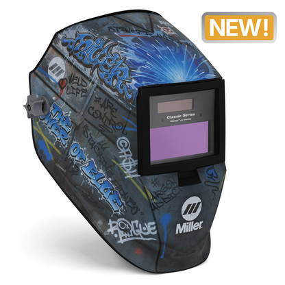 Miller Electric, 299618, Welding Helmet, Variable Shade 3, 8-13, Digital, 2 Arc Sensors, Street Sparks