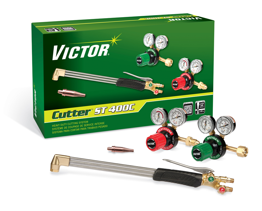 Victor, 0384-2694, Cutting Torch Kit, Extra Heavy Duty, Acetylene, 90  Angle, Includes Torch Handle; Cutting Tip; Regulators
