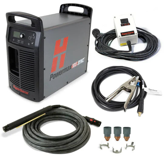 Hypertherm Powermax105 SYNC Plasma Cutter w/CPC & Remote Pendant - 25ft Machine Torch - 059636