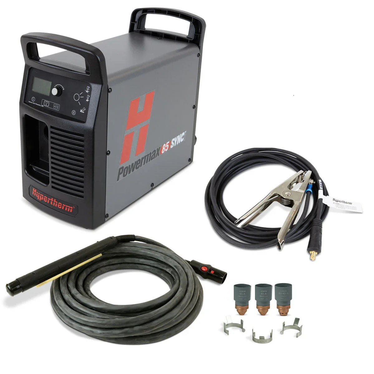 Hypertherm Powermax85 SYNC Plasma Cutter w/CPC & Remote Pendant - 25ft Machine Torch - 087207