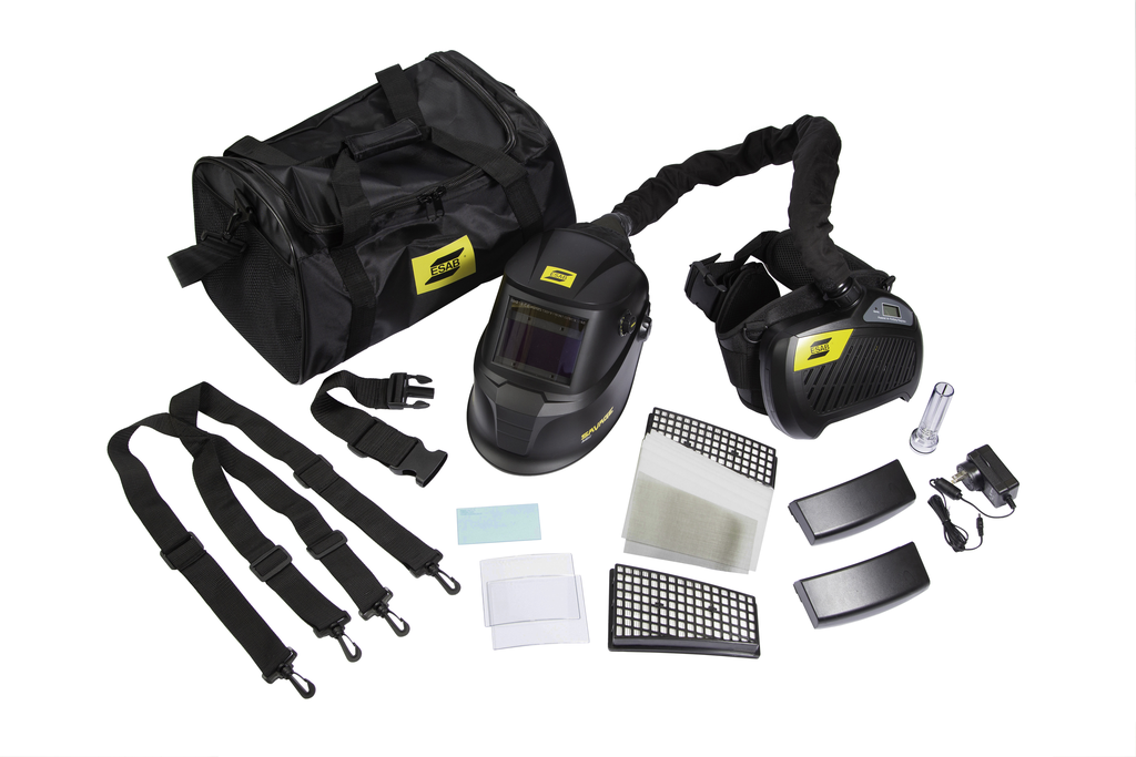 ESAB, 0700002400, Welding Helmet, PAPR System, True Color Lens 4,9-13, Large Viewing Area, 2-Stage Filter