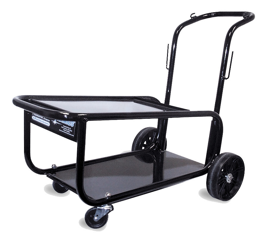 Thermal Dynamics, 7-8888, Multi-Purpose Cart, Black Steel, 14.5 x 13.5 x 33.8 in, 2 Shelves, 4 Wheels