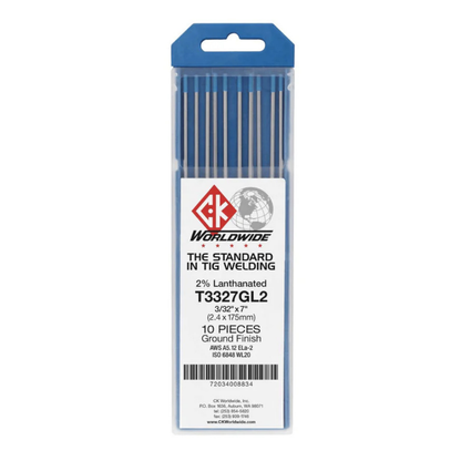 CK Worldwide, T1167GL2, Tungsten Electrode, 2% Lanthanated, 1/16 in