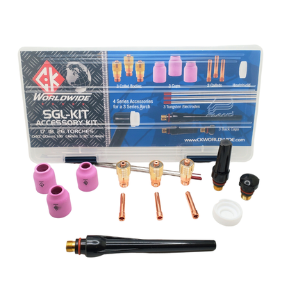 CK Worldwide, SGL-KITS, Accessory Kit, For 3 Series TIG Torch, Complete Kit, Low Profile Design