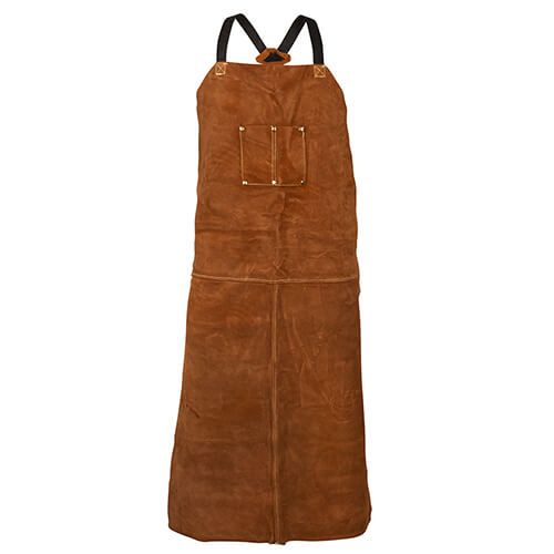 3842 Dark Brown Cowhide Bib Apron – 42″ L