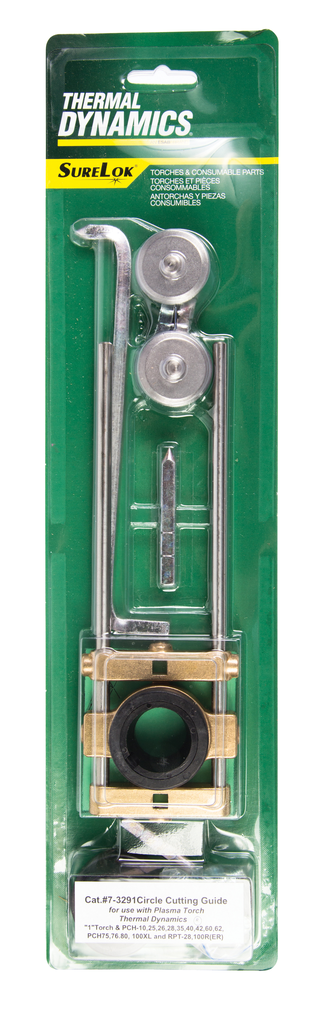Thermal Dynamics, 7-3291, Circle Cutting Guide Kit, 16.9 x 4.5 x 1.5 in, Includes Circle Guide, Bushing & Sleeves, Roller Guide, Radius Bar