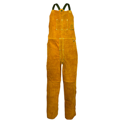5300 Bourbon Brown Cowhide Split Leg Bib Apron