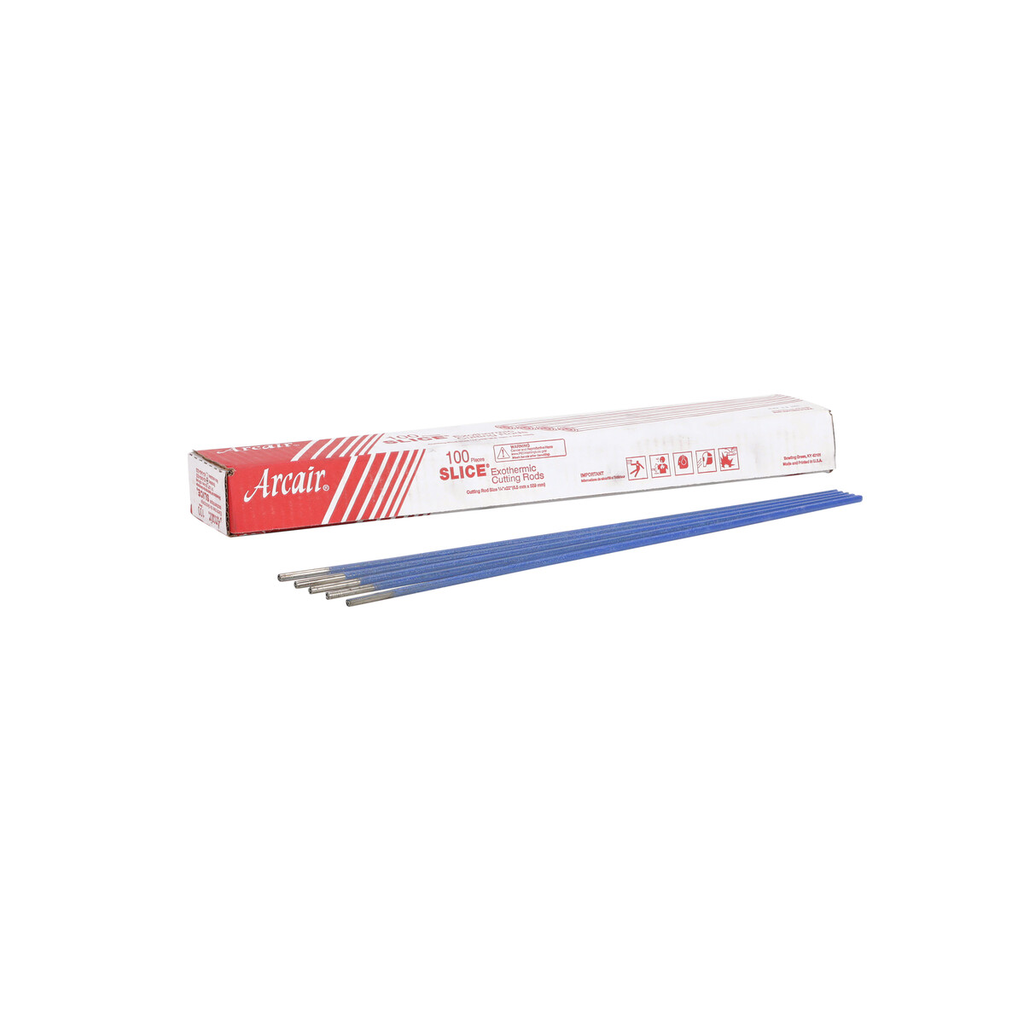 Arcair, 43049003, Exothermic Cutting Rod, SLICE , 1/4 in; 22 in, Uncoated, Package of 100