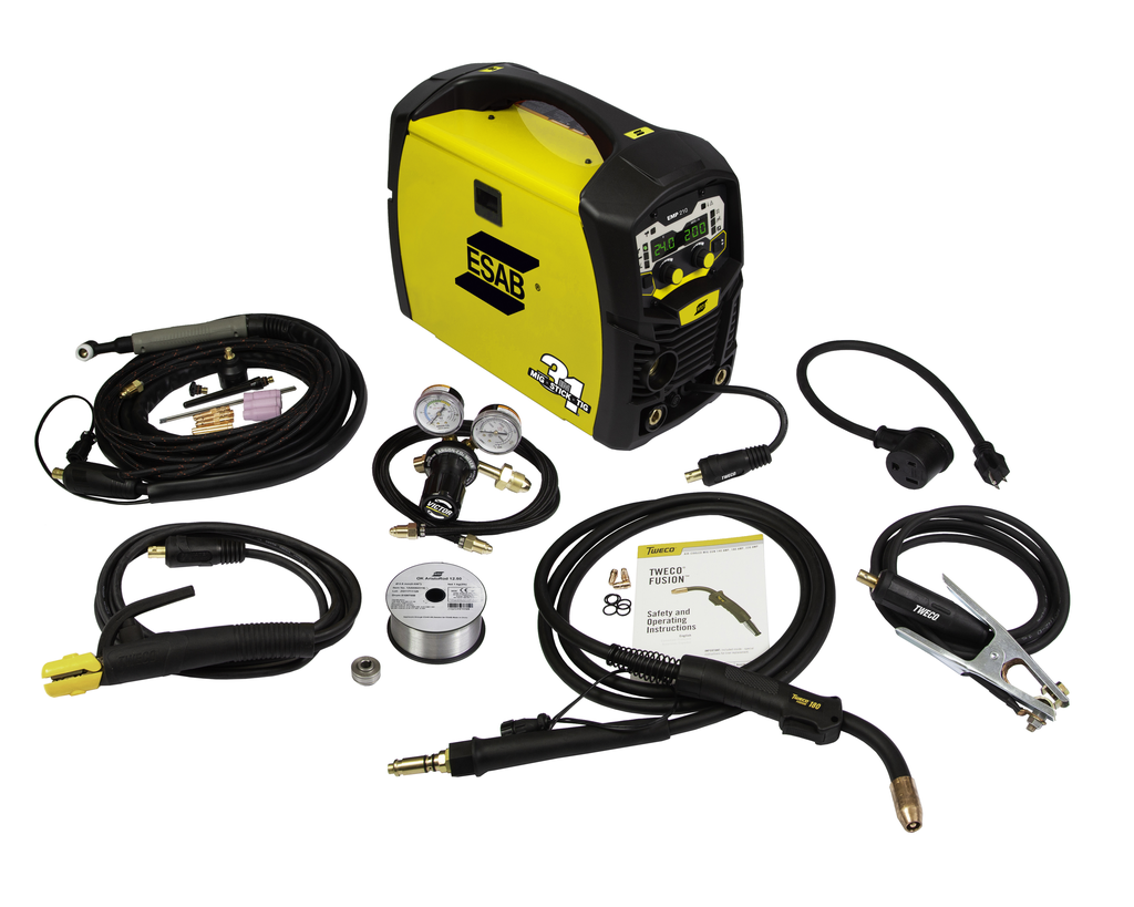 ESAB, 0700503200, Multi-Process Welder, 10-200 A, 115/230V, Includes Tweco 180A MIG Torch, Max Plate Thickness 3/8 in.