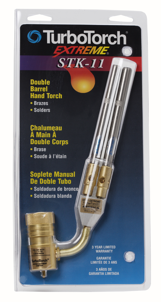 TurboTorch, 0386-1283, Torch, Brass/Alloy, 1.7 in Tip Length, 3600 BTU, ST-11 Tip Type, MAP-PRO/Propane