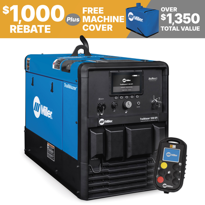 Miller Electric, 907832006, Engine-Driven Welder, 330 A; 11 gal, Kohler, Wireless Control